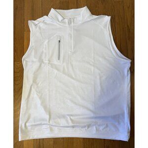 NWT Peter Millar Crown Sport Forge Camo Performance Quarter Zip Vest White XXL